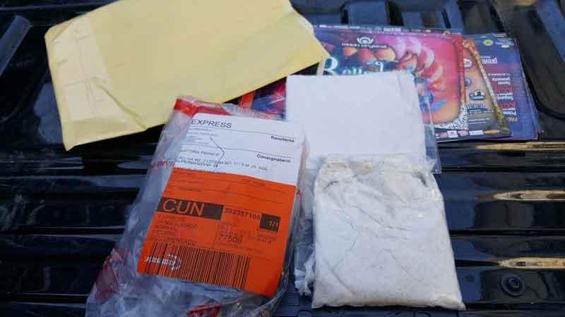 cocaina Aseguran paquete con cocaína iba destino a Cancún