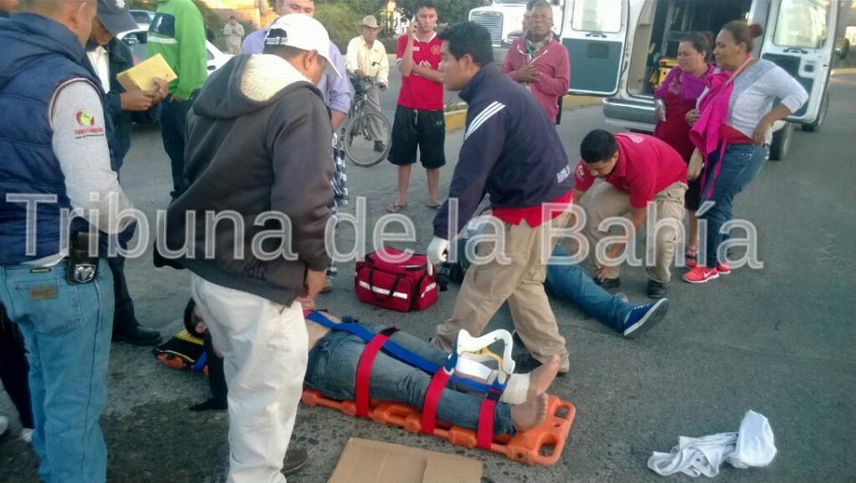 derrapados Dos lesionados por corte de circulación en San José Nayarit