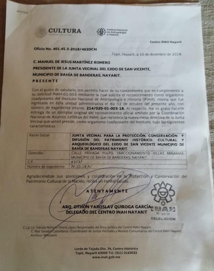 20y21Bahía (3) Recibe centro cultural de San Vicente reconocimiento del INAH