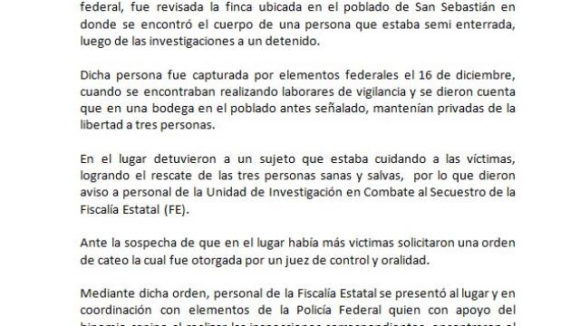 Duu7TdVV4AEFCse #Boletín | Fiscalía Estatal investiga privación ilegal de la libertad; hay un detenido y se localiza fosa clandestina.