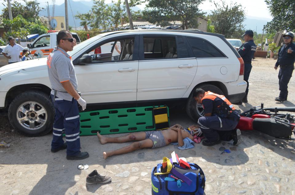 30y31Sucesos (2) Menores heridos al chocar en una moto
