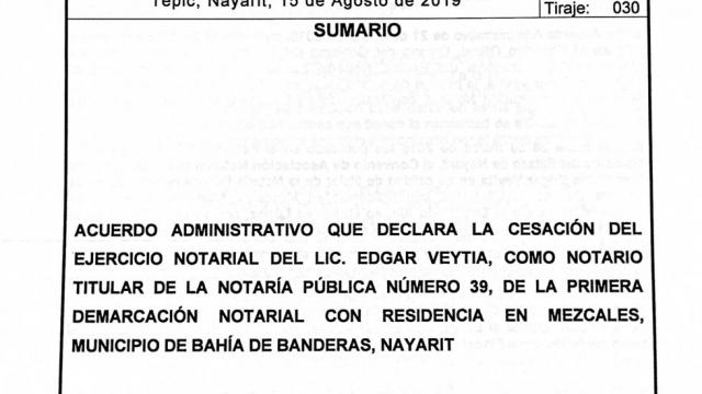 IMG-20190815-WA0154 Gobernador declaró la cesación del ejercicio notarial del ex fiscal de Nayarit