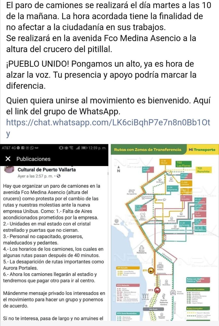 paro Se organiza ciudadanía para realizar protesta vs transporte público