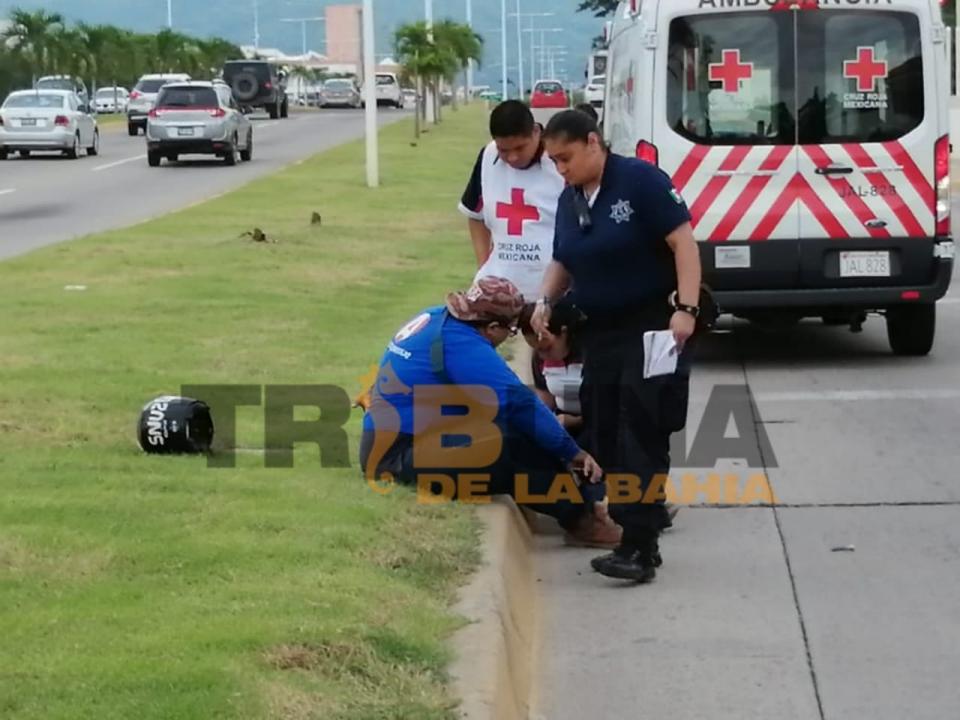 accidente Repartidor de farmacéutica fue impactado por automóvil que se dio a la fuga