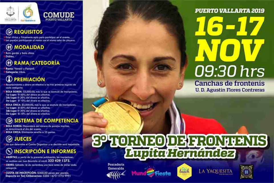 Alistan tercer torneo de frontenis “Lupita Hernández” Alistan tercer torneo de frontenis “Lupita Hernández”