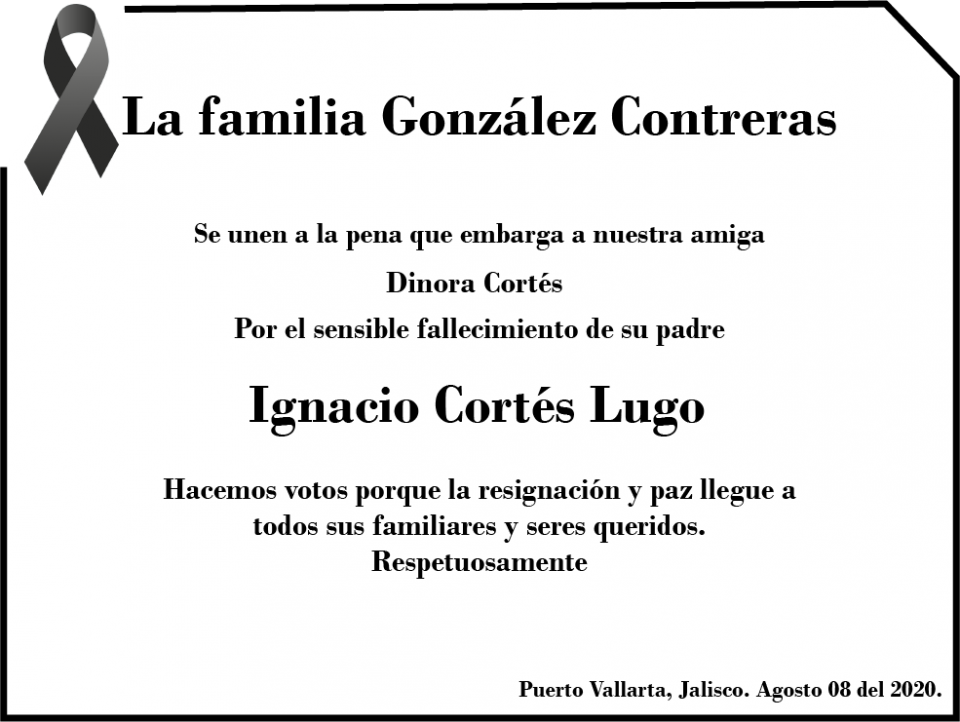 Esquela Ignacio Cortés Esquela Ignacio Cortés