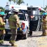 Choque de patrulla municipal Choca patrulla, policías salieron golpeados
