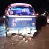 Motociclista fracturado al chocar con una combi Motociclista fracturado al chocar con una combi