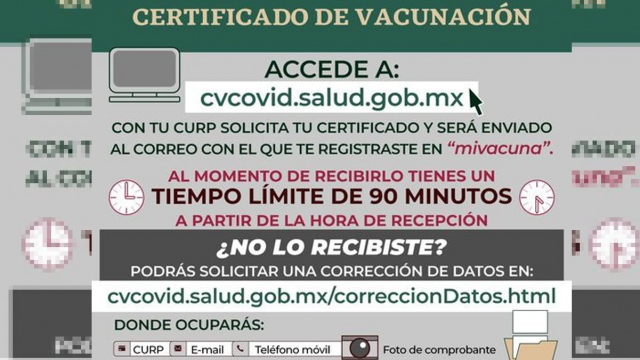 17 Vacunación Cómo solucionar el error para obtener certificado de vacuna