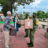 Entregan apoyos a población afectada por Nora Militare entregando apoyos a la población