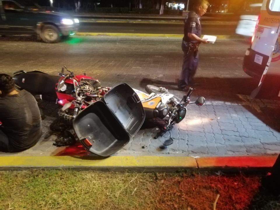 Doble accidente de motos en el Libramiento