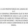Convocatoria Lomas de Mismaloya A.C. Asamblea Mismaloya