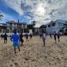 Pausado el arranque del torneo para Tritones Vallarta Tritones MFC entrenando en la playa