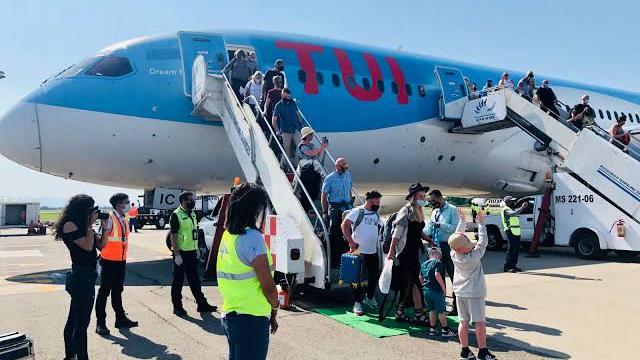 Al 85 por ciento de ocupación llegan los dos vuelos de TUI del Reino Unido TUI del Reino Unido