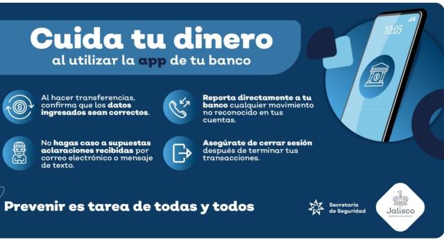 Secretaría de Seguridad Estatal advierte sobre el uso de aplicaciones bancarias Aviso Secretaría Seguridad Estatal