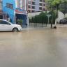 Lluvias inunda a vecinos de la calle Océano Índico inundación calle Oceano Índico