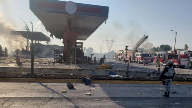 Gasolinera donde ocurrió la explosión de la pipa
